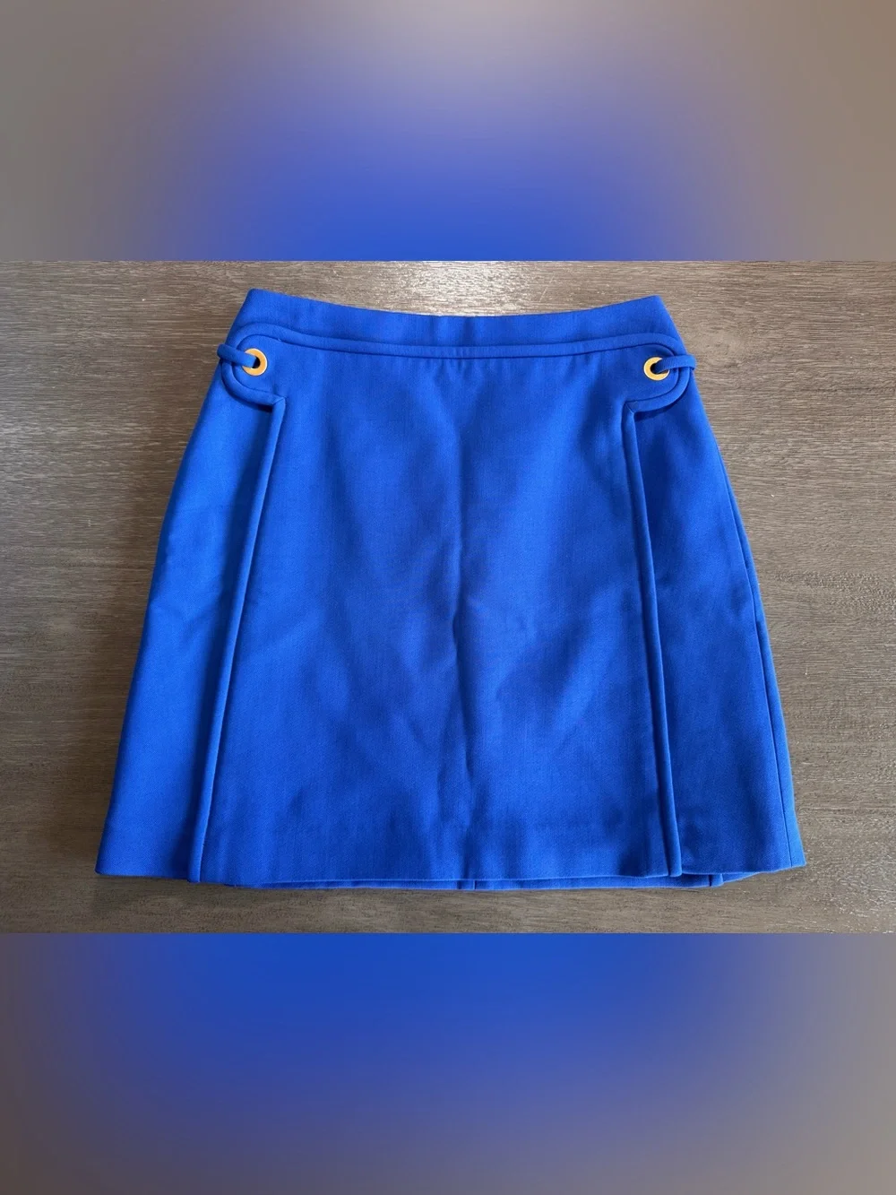 Tory Burch Jane Blue Dahlia A Line Mini Skirt 6